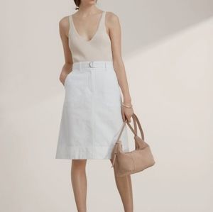 aritzia babaton white cliff skirt us8